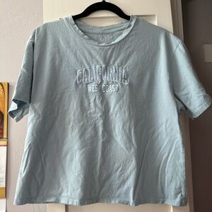 Light Blue Graphic T-Shirt